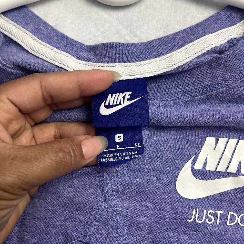 Nike Just Do it Women's Running Purple Long Sleeve Shirt Size S - Picture 7 of 10